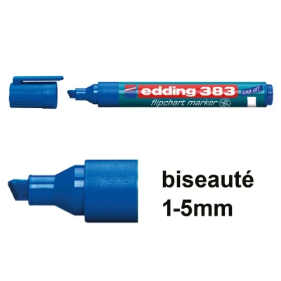 Image de edding Flipchart marker 383, pointe biseautée, bleu