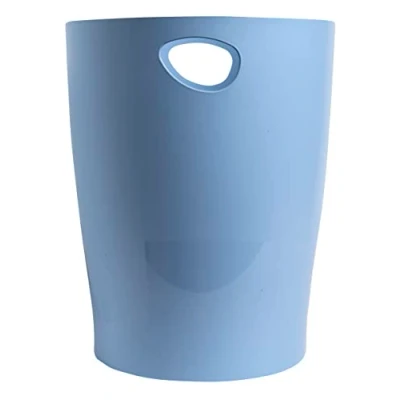 Afbeelding van Exacompta Ref. 45309D 1 prullenbak, ECOBIN BeeBlue prullenbak met handgrepen Volume 15 liter Afmetingen 26,3 x 33,5 cm Voor kantoor of thuis Lichtblauwe kleur