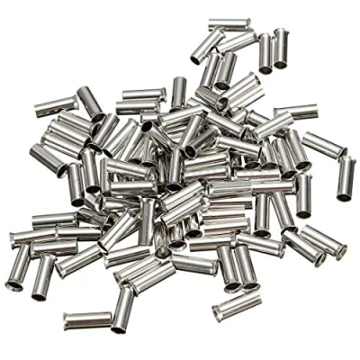 Afbeelding van 100 stuks adereindhulzen, blank, 1,50 mm², 8 mm lang, niet geïsoleerd