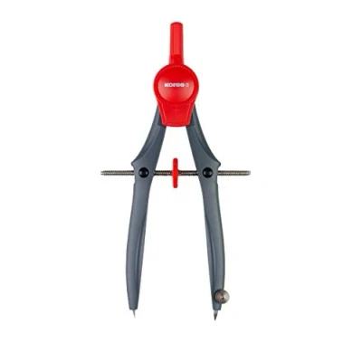Image de Kores Cirkos : compas de géométrie avec molette réglage pour enfants, étudiants et adultes, forme légère ergonomique, fournitures scolaires les mathématiques, le dessin la conception,