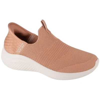 Afbeelding van Skechers Ultra Flex 3.0 Cozy Streak Stretch Dames, Tan Knit Trim