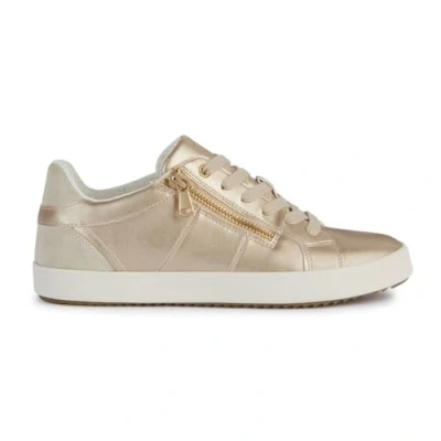 Afbeelding van Geox D Blomiee E Plata Sneakers laag, Dames, Maat: 35, Oro Leer/ synthetisch