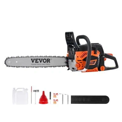 Image de VEVOR Tronçonneuse à essence 52 CC 18&quot; 45,7 cm avec moteur pour coupe du bois