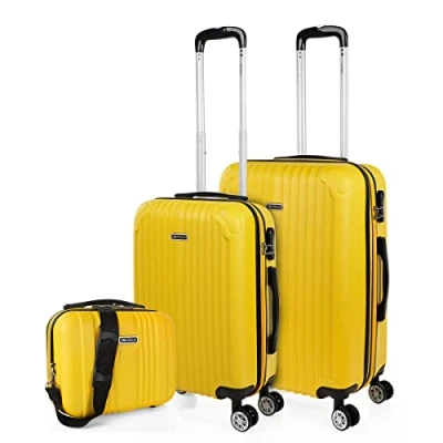 Afbeelding van ITACA set van 3 trolley koffers, 50, 60 en 70 cm, ABS, uitbreidbaar, hard, stevig licht, telescopisch handvat 4 wielen, geïntegreerd slot, voordelig