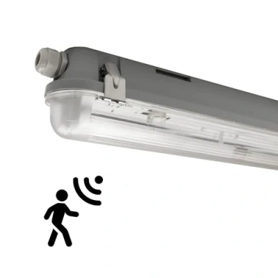 Afbeelding van Ledvion LED TL Armatuur 150CM RVS Clips IP65 Buis &amp; Bewegingssensor