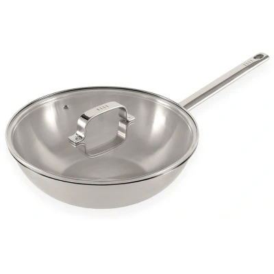 Afbeelding van ELLE Gourmet Moderne Wokpan met Deksel Ø 28 cm PFAS vrije Keramische Hapjespan inductie Geschikt voor alle warmtebronnen