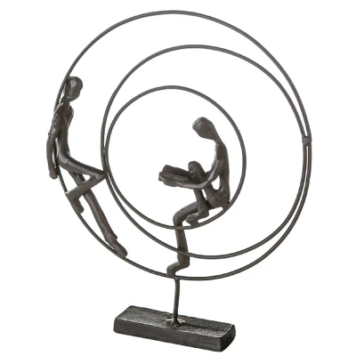 Afbeelding van Verbintenis Sculptuur een vrolijk leven is oneindig