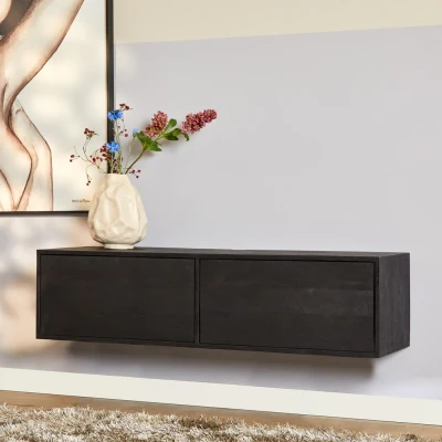 Afbeelding van Zwevend TV meubel Vision 120 cm zwart