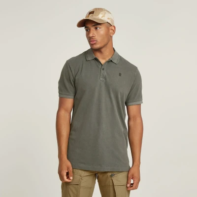 Afbeelding van G Star Dunda Overdyed Poloshirt, Heren, Maat: XL, Dk black gd