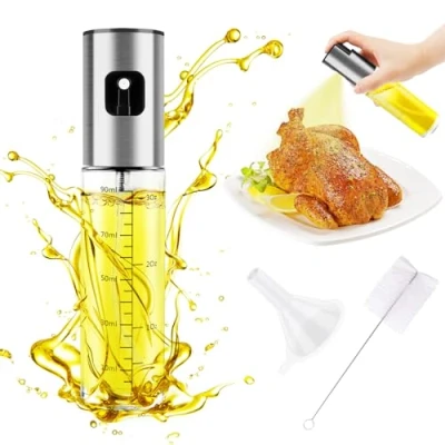 Afbeelding van Jophek Oliesprayer, 100 ml oliesproeier, keukenhulp, oliesprayfles, multifunctionele oliespray voor het koken kook/hete luchtfriteuse/grill/barbecue/salade