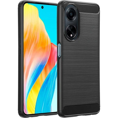 Afbeelding van imoshion Hoesje Geschikt voor Oppo A98 Siliconen Brushed Backcover Zwart