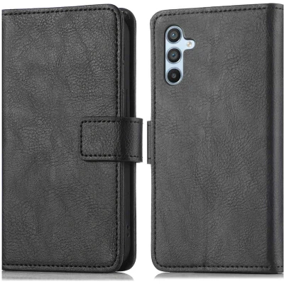 Afbeelding van iMoshion Hoesje Geschikt voor Samsung Galaxy A34 (5G) Met Pasjeshouder Luxe Bookcase Zwart