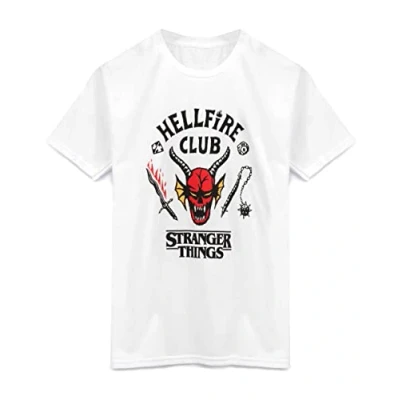 Afbeelding van Stranger Things Hellfire Club T shirt, Wit.