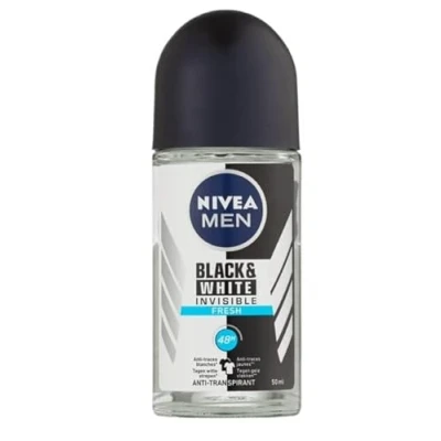 Afbeelding van 6x Nivea Deo Roll on Men Invisible Black &amp; White fresh 50ml