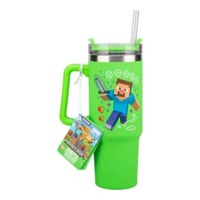 Afbeelding van Paladone Reismok Xl 900ml Met Rietje Minecraft Groen (pp14600mcf)