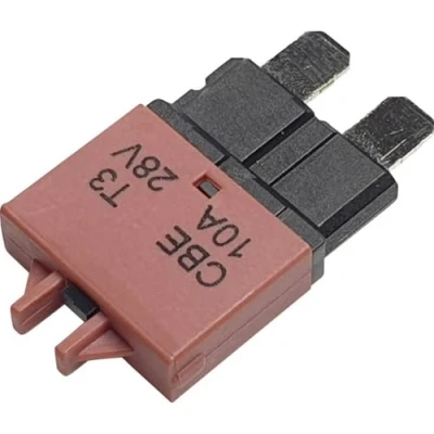 Afbeelding van Hansor Circuit Breaker Standard, type 3, Manual Reset, 10A CBE3 Series Zekeringautomaat standaard vlakzekering 10 A Rood 1 stuk(s)