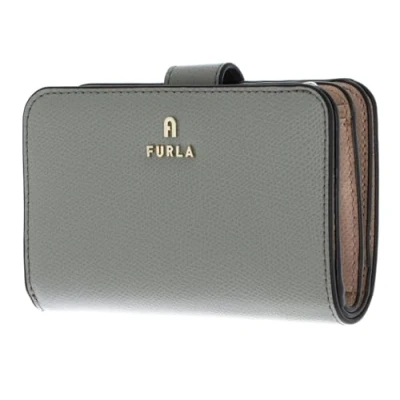 Afbeelding van FURLA Leren Portemonnee Camelia Compact Wallet Agave Ballerina Grijs