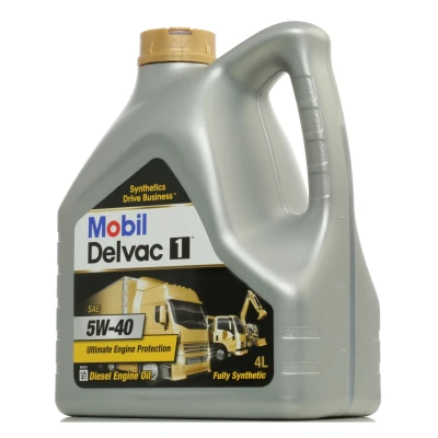 Afbeelding van Mobil Delvac 1 5W 40 4L Motorolie 148368 MERCEDES BENZ: E Class Saloon, C A Class, HYUNDAI: SANTA FE 2, i10 I, H Van