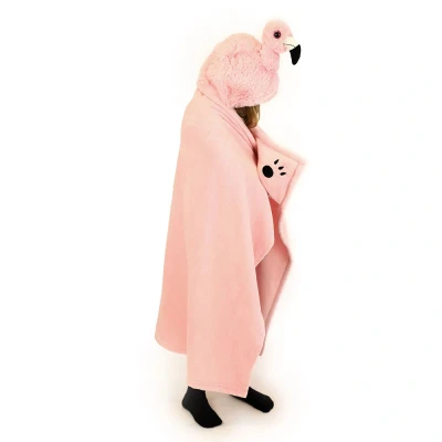 Afbeelding van Noxxiez Fleecedeken Flamingo 8718274253191