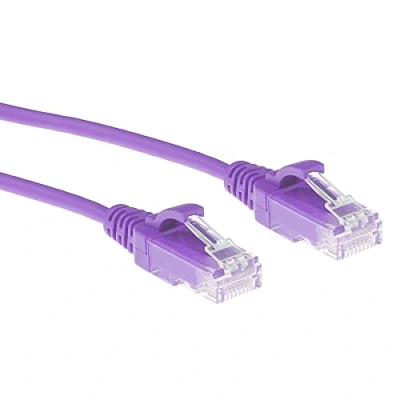 Afbeelding van ACT DC9305 LSZH U/UTP CAT6 Datacenter Slimline Patchkabel Snagless RJ45 connectoren Paars 5 meter