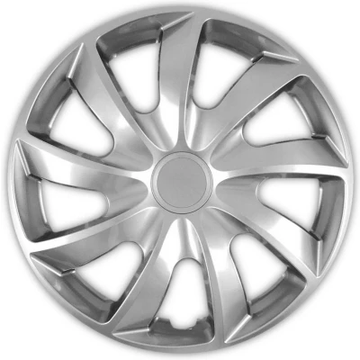 Afbeelding van NRM QUAD Universele wieldoppen maat 15&quot; set van 4 stuks zilver
