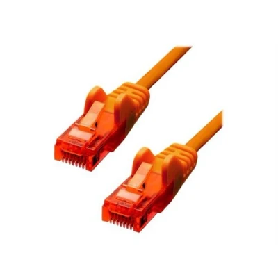 Image de ProXtend Cordon de raccordement RJ 45 (M) pour 25 cm 5 mm UTP CAT 6 IEEE 802.3af démarré, sans crochet, bloqué orange