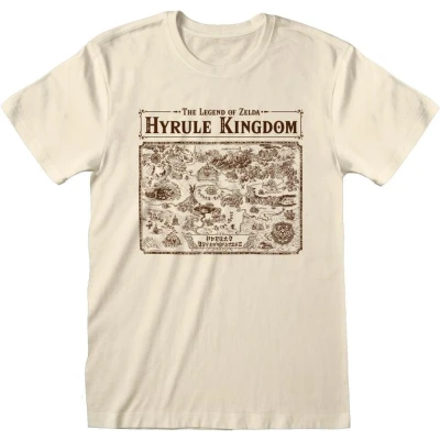 Afbeelding van Henry Tiger Nintendo Legend OF Zelda MAP Hyrule Tshirt print, Heren, Maat: Small, Natural