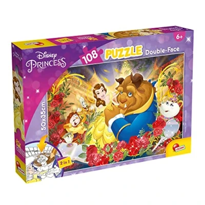 Afbeelding van Lisciani Spellen Disney puzzel DF Plus 108 Belle en het beest, kleur, 91683