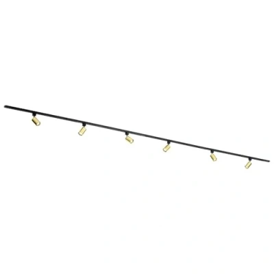 Afbeelding van Focus III 1 Fase Railverlichting GU10 400cm I vorm 6 spots Railsysteem Goud