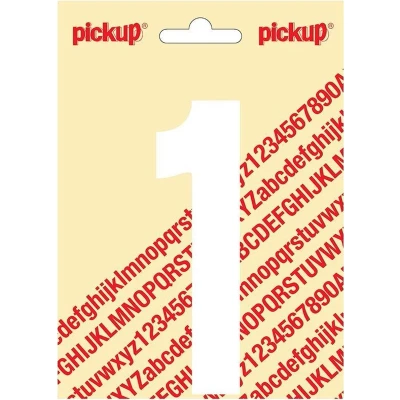 Afbeelding van Plakcijfer Nobel 120mm wit 1 Pickup