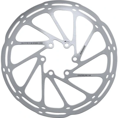 Afbeelding van SRAM Centerline Rounded Remschijf eendelig, zilver Diameter 140mm