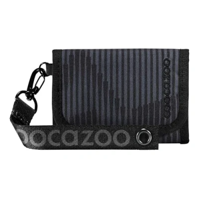 Afbeelding van coocazoo portemonnee met binnen en buitenvenster, kaartvakken, klittenbandsluiting, polyester, 3e klasse, Dark Mission Zwart Grijs, Klassiek