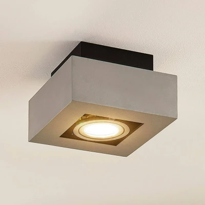 Afbeelding van Arcchio plafondlamp 1licht aluminium H: 8.5 cm GU10 zilvergrijs