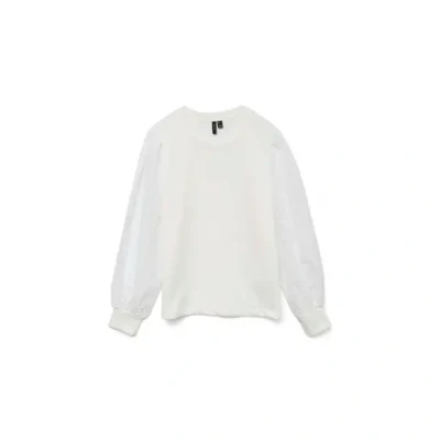 Afbeelding van Vero Moda Trui Vmdamine Ls Sweat Box Jrs 10329470 Snow White Dames Maat M