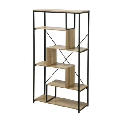 Afbeelding van CALICOSY Boekenkast met legplanken 6 niveaus H160 cm
