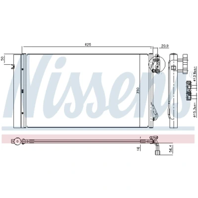 Afbeelding van Nissens Airco condensor 94873