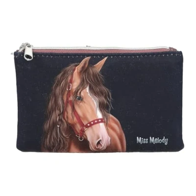Afbeelding van Depesche Miss Melody portemonnee doorgestikt GLITTER HORSE