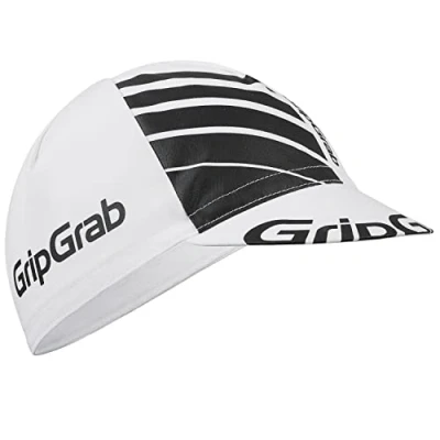 Afbeelding van GripGrab Classic Cotton Zomer Fietspet Katoenen Wielerpet Retro Koerspet Helmmuts Wit/Zwart Unisex Maat S/M (54 59 cm)