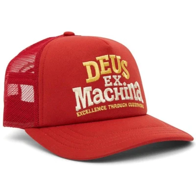 Afbeelding van Deus Guesswork Red Trucker Cap