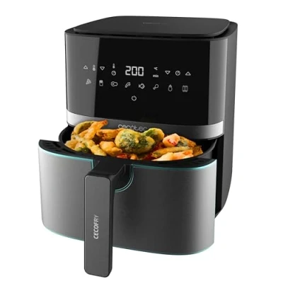 Afbeelding van Cecotec Cecofry Full InoxBlack Pro 5500 Friteuse zonder olie, 5,5 l, 1700 W, dieet, digitaal met roestvrijstalen afwerking, l inhoud en PerfectCook technologie