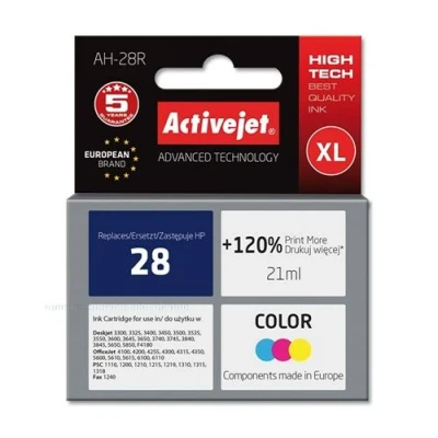 Afbeelding van Originele inkt cartridge Activejet AH 28R Cyaan/Magenta/Geel