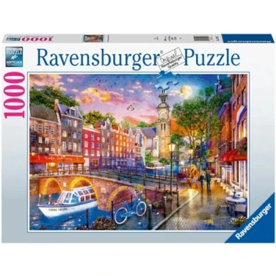 Afbeelding van Ravensburger Puzzle Sonnenuntergang über Amsterdam 1000 Teile für Erwachsene und Kinder ab 14 Jahren