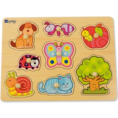 Afbeelding van Andreu toys knoppuzzel tuin 8st
