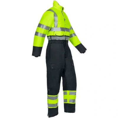 Afbeelding van Sioen Rabaul Signalisatie winter regenoverall Fluo Geel/Marine maat XXL