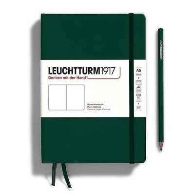 Afbeelding van Leuchtturm1917 A5 Medium Natural Colours Notitieboek blanco Forest Green Notebook 4004117625923