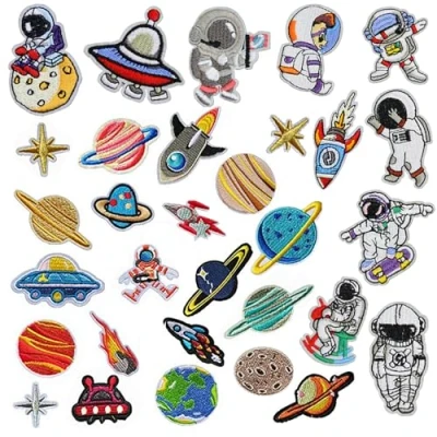 Afbeelding van Woohome 30 stuks patches opstrijkapplicaties geborduurde voor kleding jassen