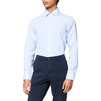 Afbeelding van Seidensticker KENT SLIM FIT Zakelijk overhemd, Heren, Maat: 39, Light blue