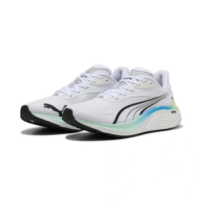 Image de PUMA Electrify NITRO™ 4 Running Chaussures Men, Sport, Blanc/Mint Melt/Speed Bleu, 42