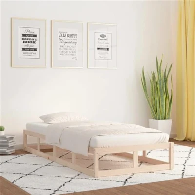 Afbeelding van Bedframe massief hout 100x200 cm
