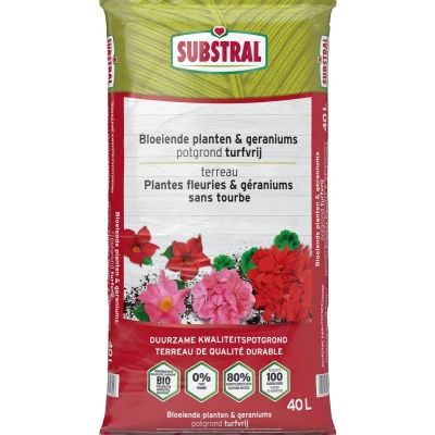 Afbeelding van Substral Potgrond Bloeiende Planten &amp; Geraniums Turfvrij 40L